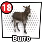 Animalito Burro número 18 - Chance Con Animalitos 26 de Agosto de 2026