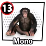 Animalito Mono número 13 - Chance Con Animalitos 27 de Agosto de 2026