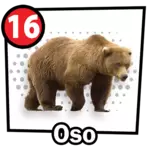 Animalito Oso número 16 - Chance Con Animalitos 27 de Agosto de 2026