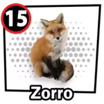 Animalito Zorro número 15 - Chance Con Animalitos 26 de Agosto de 2026