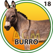 Animalito Burro número 18 - Granja Millonaria 13 de Octubre de 2026