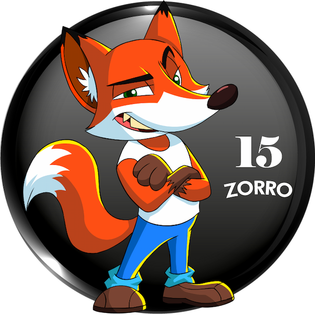 Animalito Zorro número 15 - Granjita Plus 12 de Octubre de 2026