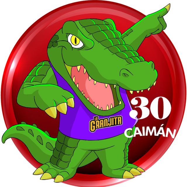 Animalito Caimán número 30 - La Granjita 27 de Agosto de 2026