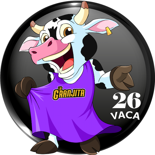 Animalito Vaca número 26 - La Granjita 27 de Agosto de 2026