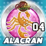 Animalito Alacrán número 4 - Loto Chaima 12 de Octubre de 2026
