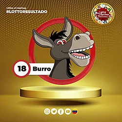 Animalito Burro número 18 - Lotto Activo RD Internacional 09 de Septiembre de 2026