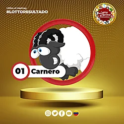 Animalito Carnero número 01 - Lotto Activo RD Internacional 15 de Septiembre de 2026