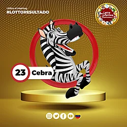 Animalito Cebra número 23 - Lotto Activo RD Internacional 09 de Septiembre de 2026