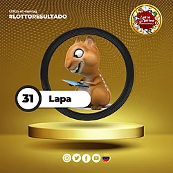 Animalito Lapa número 31 - Lotto Activo RD Internacional 09 de Septiembre de 2026