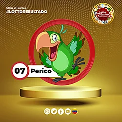 Animalito Perico número 07 - Lotto Activo RD Internacional 09 de Septiembre de 2026