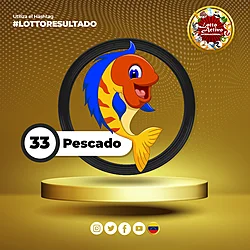 Animalito Pescado número 33 - Lotto Activo RD Internacional 09 de Septiembre de 2026