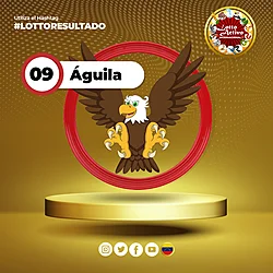 Animalito Águila número 09 - Lotto Activo RD Internacional 28 de Agosto de 2026