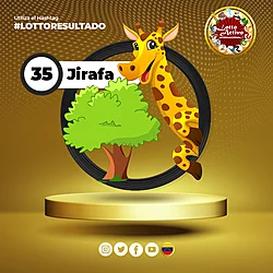 Animalito Jirafa número 35 - Lotto Activo RD Internacional 12 de Octubre de 2026