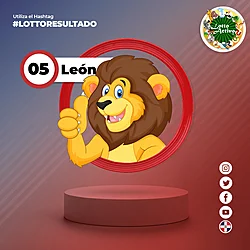Animalito León número 05 - Lotto Activo RDominicana 28 de Agosto de 2026