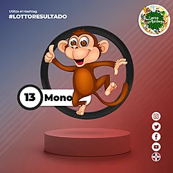 Animalito Mono número 13 - Lotto Activo RDominicana 27 de Agosto de 2026