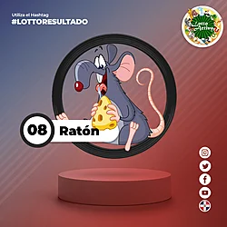 Animalito Ratón número 08 - Lotto Activo RDominicana 27 de Agosto de 2026