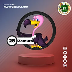 Animalito Zamuro número 28 - Lotto Activo RDominicana 12 de Octubre de 2026