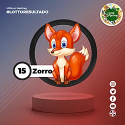 Animalito Zorro número 15 - Lotto Activo RDominicana 09 de Septiembre de 2026