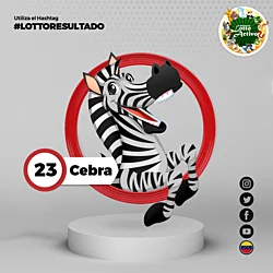Animalito número 23 - Cebra Lotto Activo