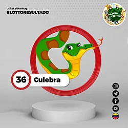 Animalito número 36 - Culebra Lotto Activo