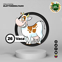 Animalito número 26 - Vaca Lotto Activo