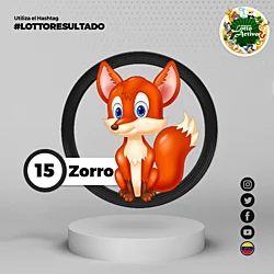 Animalito número 15 - Zorro Lotto Activo