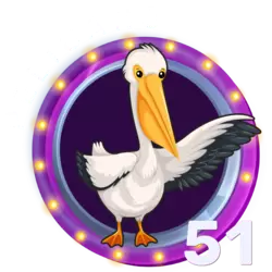 Animalito Pelícano número 51 - Monje Millonario