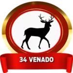 Animalito Venado número 34 - Ruleta Activa