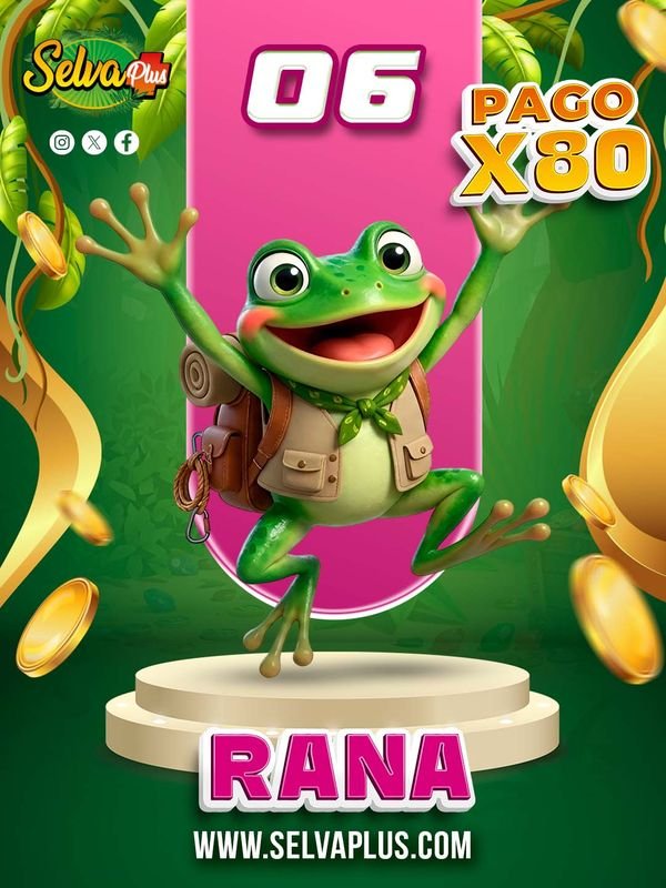 Animalito Sapo número 06 - Selva Plus 11 de Octubre de 2026