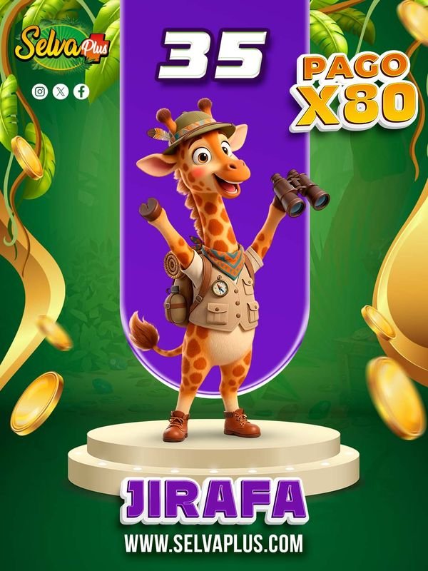 Animalito Jirafa número 35 - Selva Plus 11 de Octubre de 2026